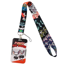 Ransitute R2454 The Adventures Of Two Rats Lanyard Credit Card ID Holder Badge Student Travel Bank Bus Business Card Cover Badge
