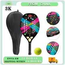 Raquete de Tênis de Praia with Estrutura de Fibra de Carbono 3K with Núcleo de Espuma de Memória NEW3K02