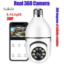 Real 360 Camera Bulb Wifi 2.4ghz 5Ghz E27 Surveillance Wireless 1080p Security  Night Vision Human Motion Detection Alarm