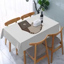 Rectangular Tablecloth Tablecloth Fit 40"-44" Elastic Edge Table Cloth Catroon Kitten Table Cover