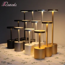 Restaurant Cordless Table Lamp Led Touch Switch Usb Rechargeable Dining Table Light for Bar Restaurant Hotel Decoration