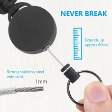 Retractable Keychain Heavy Duty Id Card Badge Holder Reel Students Doctor Nurse Badge Reel Clip With Carabiner Clip Key Ring