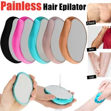 Reusable Crystal Hair Eraser Physical Hair Removal Tool Painless Safe Epilator Body Hair Remover Depilation Glass Shaver