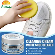 Reusable White Shoe Cleanning Cream Shoe Cleaner Household Sports Shoes Canvas Shoes Cleaner Cleaning Tools With Wipe Sponge