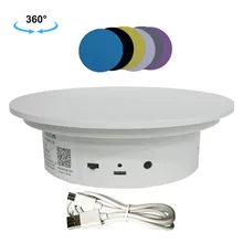 Rotating Display Stand  USB Electric 360 Degree Photography Turntable Shooting Props for Video Vlog Products and Shows