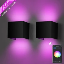 Roukeymi outdoor led wall IP65 Tuya graffiti smart APP control colorful dimming waterproof wall lamp modern light outdoor