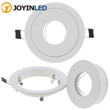 Round Led Ceiling Downlight Mounted Angle Adjustable Frame Bracket GU10 MR16 Lamp Base Socket Spot Lighting Fitting Fixtures