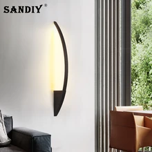 SANDIY Modern Wall Lamp Minimalism Sconce 5W 10W Arched Led Wall Light for Home Decor Livingroom Bedroom Lighting Fixture Indoor