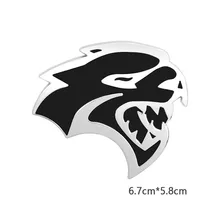 SRT Hellcat car logo metal fender side label rear tail label car sticker For Dodge Challenger