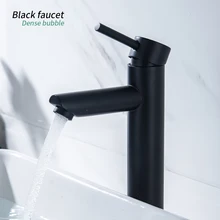 SUOYING kitchen sink black faucet  hot and cold mixing faucet  sink faucet   stainless steel sink faucet  single cold water  kit
