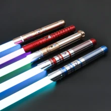 SaberFeast Laser Sword Smooth Swing RGB Neo Pixel Heavy Dueling Color Change Metal Handle Lightsaber Christmas Cosplay Toys