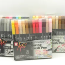 Sakura Koi Coloring Brush Pen Set Water Based Ink Watercolor Pens Blendable Transparent Color
