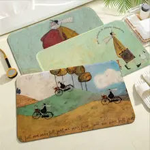 Sam Toft Art Landscape Love Dogs Pet Floor Mat Nordic Style Bedroom Living Room Doormat Home Balcony Anti-Slip Bedside Area Rugs