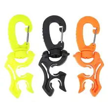 Scuba Diving Regulator Double BCD Hose Holder with Clip Buckle Hook Snorkeling Double BCD Clip Regulator Retainer Buckle Hook