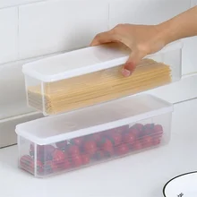 Sealed Noodles Crisper Plastic Noodles Spaghetti Box Kitchen Storage Box Food-Grade Noodle Storage Box