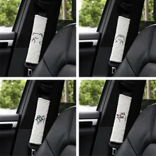 Seat Belt Strap Covers for adults Cute Cartoon Plush Padding Car Seat Shoulder Pads with Bunny Bear Rabbit Duck Decor 2Pack