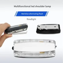 Shoulder light LED charging red blue explosion flash outdoor patrol night running lighting signal Shoulder Flash security should