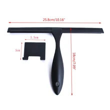 Shower Squeegee Stainless Steel Matte Black Squeegee for Bathroom Car Windows