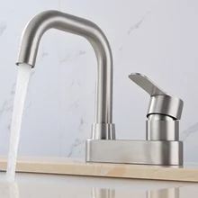 Showers Basin Faucet 304 Stainless Steel Bath Basin Faucet Bathroom Faucets Hot Cold Water Mixer Sink Mixer Taps