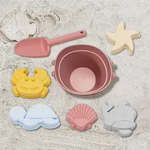 Silicone beach toys wholesale seaside parent-child interaction splashing sand dredging bucket animal model amphibious