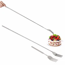 Silver Stainless Telescopic Extendable Fork Dinner Fruit Dessert Cutlery Forks
