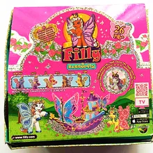 Simba Filly Glittery Butterfly Series Horses Original Packaging Flocking Little Horse Dolls Set Kid Christmas Gift Toy 24Pcs/set