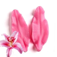 Simulation Lily Silicone Mould Wedding Decoration Kitchen Pastry Fondant Cake Dessert DIY Hand Mould
