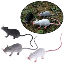 Simulation Mouse Animal Action Figure Toys Realistic Mouse Statue Home Garden Decor Collection - Black & White Color Model
