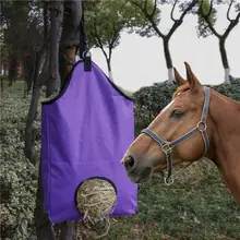 Slow Feed Hay Bag Wear Resistance Reusable Eco-friendly Web Front Slow Feeder  Folding Tote Bags for Farm