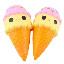 Smiley Ice Cream Kawaii Squishies Slow Rising Soft Squeeze Toys Scented Antistress Child Kid Baby Stress RelieverToys Gift