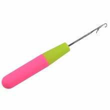 Special Offers 1 Pcs Plastic Crochet Braid Needle Hair Extension Tools Wig Hook Needle Threader Knitting Hair Crochet Needles