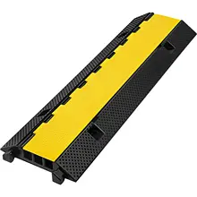 Speed Bumps 3 Channel Rubber Cable Protector Ramp 1.2 x 1.2'' Channel Wire Cord Cover