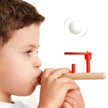 Sports Blowing Pleasure Blowing Balls Magic Suspension Balls Children Wood Puzzle Traditional Toys Parenting Games Kids Toys PC