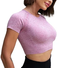Sports Tight Yoga Shirts Top Women Short Sleeve T-shirt Gym Tops Fitness Running Workout Sport Top Gym Wear Sports Wear