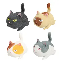 Squishy Cat Stress Toy Funny Cute Cat Shaped Stress Ball Stress Balls For Adults Stress Relief Squeeze Ball Stress Toys For Kids