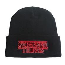 Stranger Things Winter Knitted Cap for Men Women Letter Embroidered Pullover Caps Warm Wool Hat Fashion U.S. Drama Casual Cap