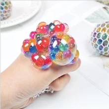 Stress Reliever Squeeze Toys Colorful Mesh Ball Grape Squeeze Balls Toy Child Adult Novelty Sensory Fruity Play Toys