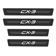 Suitable for Mazda CX-3 car doorsill bar Welcome pedal Anti friction and anti kick carbon fiber interior protection sticker