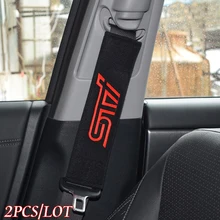 Suitable for Subaru STI Car Logo Seat Belt Shoulder Guard Personalized Car Interior Seat Belt Cover Protector