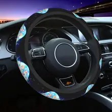 Super Sailors Moon Steering Wheel Cover for Girls Soft Usagi Tsukino Steering Wheel Protector Universal 15 inch Car Accessories