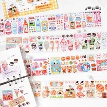 Sweet Store Washi Tape Bread Milk Ice Cream Style Design Decorative Masking Tape For Diy Craft Scrapbooking Gift Wrapping