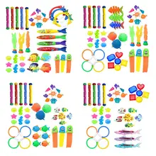 Swimming Diving Set Swimming Pool Toy Set Diving Rings Under Water Treasures Diving Game Pool Training Summer Gift
