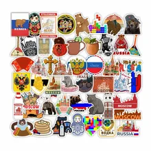 TD ZW 50Pcs Russia Stickers Waterproof Decal Laptop Motorcycle Luggage Snowboard Fridge Car Pegatinas