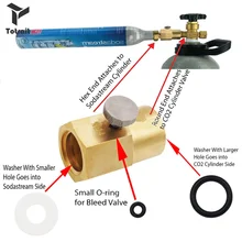 TOtrait High Quality W21.8-14CGA320 SodaStream Connector CO2 Carbonator Cylinder Canister Refill Adapter Paintball Accessories