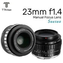 TTArtisan 23mm F1.4 Manual Focus APS-C Fixed Lens for Canon M/ Sony E/ Fuji X/ M43/ Nikon Z Mount Mirrorless Cameras