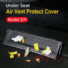 Tesla Model 3 Y 2022 2021 Under Seat Rear Air Vent Protect Cover Anti-blocking Backseat Wind Outlet Grille Protector Accessories