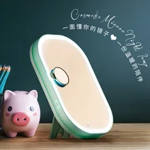 The Lamp Bring Sound Control Night-light Clock Display Will Mirror Noodles Can Hanging On The Wall Beauty Dressing Mirror Lamp