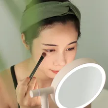 The Mirror Lamp Two sided Beautiful Makeup Mirror Bring Desktop Accept Led Dressing Mirror Small Nigh tlight