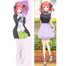 The Quintessential Quintuplets Dakimakura Nakano Nino Pillow Case Hugging Anime Body Pillow Cover Cosplay Pillowcase Otaku Gifts
