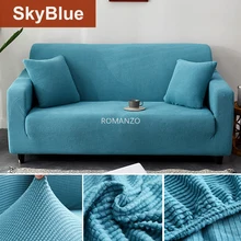 Thickened Elastic Sofa Cover Suitable for Living Room Fleece Chaise Longue Cover L-shaped Corner Sofa Need To Buy 2/3 Pieces